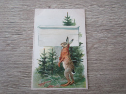 FANTAISIE ILLUSTREE  LAPIN SAPINS - Other & Unclassified