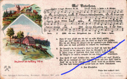 E4590 - Litho Anton Günther Liedkarte - Mei Vaterhaus .... Böhmen Erzgebirgisches Volkslied - Muziek