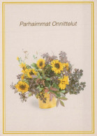 FIORI Vintage Cartolina CPSM #PBZ534.IT - Flores