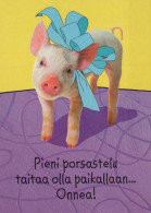 MAIALE Animale Vintage Cartolina CPSM #PBR777.IT - Pigs