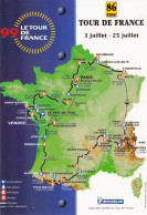 Cyclisme, Carte Du Tour De France 1999 - Cycling