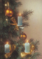 Buon Anno Natale CANDELA Vintage Cartolina CPSM #PBN703.IT - Año Nuevo