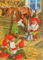 Buon Anno Natale GNOME Vintage Cartolina CPSM #PBL945.IT - Año Nuevo