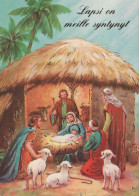Vergine Maria Madonna Gesù Bambino Natale Religione Vintage Cartolina CPSM #PBB806.IT - Vierge Marie & Madones