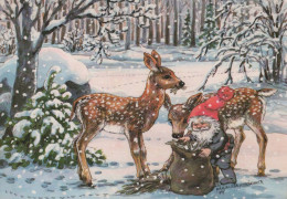 Buon Anno Natale GNOME Vintage Cartolina CPSM #PBL875.IT - Año Nuevo