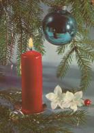 Buon Anno Natale CANDELA Vintage Cartolina CPSM #PAZ959.IT - Año Nuevo