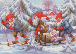 Buon Anno Natale GNOME Vintage Cartolina CPSM #PBA702.IT - Año Nuevo
