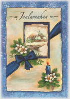 Buon Anno Natale CHIESA Vintage Cartolina CPSM #PAY405.IT - Año Nuevo