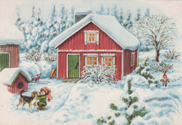 Buon Anno Natale BAMBINO Vintage Cartolina CPSM #PAW453.IT - Año Nuevo