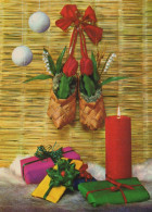 Buon Anno Natale CANDELA Vintage Cartolina CPSM #PAV603.IT - Nouvel An