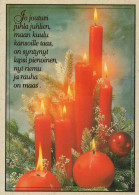 Buon Anno Natale CANDELA Vintage Cartolina CPSM #PAW030.IT - Año Nuevo