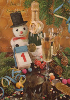 Buon Anno Natale PUPAZZO Vintage Cartolina CPSM #PAU099.IT - Nouvel An