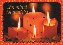 Buon Anno Natale CANDELA Vintage Cartolina CPSM #PAT667.IT - Nouvel An