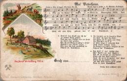 D6780 - Litho Anton Günther Liedkarte - Mei Vaterhaus .... Böhmen Erzgebirgisches Volkslied - Musica