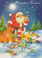 BABBO NATALE Natale Vintage Cartolina CPSM #PAJ563.IT - Santa Claus