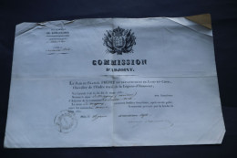 1830 Commission D'Adjoint Au Maire De Saint Avit Loir Et Cher Charte De 1830 Noblesse Mr De Magny - Historische Dokumente