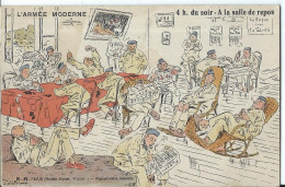 Militaria > Humour L' Armee Moderne 4H Du Soir A La Salle De Repos - Umoristiche