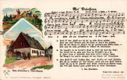 G6575 - Litho Anton Günther Liedkarte - Mei Vaterhaus .... Böhmen Erzgebirgisches Volkslied - Muziek