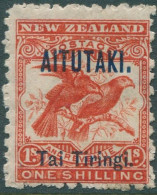 Aitutaki 1903 SG7 1s Bright Red Huia MLH - Cook