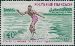 French Polynesia 1971 Sc#269,SG144 40f Water-skiing MNG - Other & Unclassified