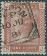 Great Britain 1880 SG166 1d Venetian Red QV JBBJ FU - Other & Unclassified