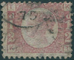 Great Britain 1870 SG49 ½d Rose QV TKKT FU - Andere & Zonder Classificatie