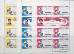 St Kitts 1981 SG75-80 Royal Wedding Sheets Set MNH - St.Kitts Und Nevis ( 1983-...)
