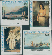 French Polynesia 1981 Sc#C187-C190,SG356-359 Paintings Set Imperf MNH - Autres & Non Classés