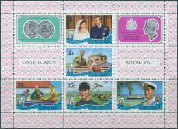 Cook Islands 1971 SG350 Royal Visit MS MLH - Cook Islands
