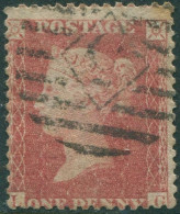 Great Britain 1857 SG38 1d Pale Red QV **LG Toned Perfs FU - Ohne Zuordnung