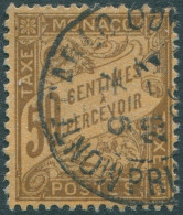 Monaco Due 1906 SGD35 50c Brown On Buff Postage Due FU - Other & Unclassified