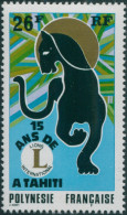 French Polynesia 1975 Sc#285,SG198 26f Tahiti Lion's Club MNH - Autres & Non Classés