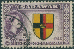 Malaysia Sarawak 1955 SG202 $5 Arms FU - Sarawak (...-1963)