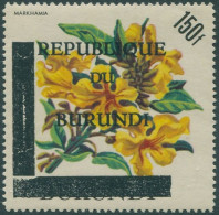 Burundi 1967 SG255 150f Markhamia Flower With Two Bars Ovpt MNH - Sonstige & Ohne Zuordnung