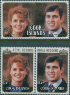 Cook Islands 1987 SG1147-1149 Royal Wedding Ovpts Set MNH - Cook