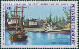 French Polynesia 1972 Sc#C83,SG153 28f Papeete Harbour MNH - Sonstige & Ohne Zuordnung