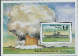 Marshall Islands 1986 SG84 USS Saratoga Atomic Bomb Target MS MNH - Marshallinseln