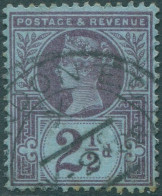 Great Britain 1887 SG201 2½d Purple/blue QV #6 FU - Otros & Sin Clasificación