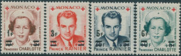 Monaco 1951 SG458 Red Cross Ovpts Singles MLH - Otros & Sin Clasificación