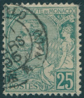 Monaco 1891 SG16 25c Green Prince Albert FU - Sonstige & Ohne Zuordnung