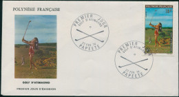 French Polynesia 1974 Sc#275,SG177 16f Teeing Off FDC - Otros & Sin Clasificación