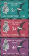 Solomon Islands 1961 SG97-99 New Constitution Set MLH - Solomon Islands (1978-...)