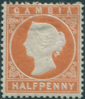 Gambia 1886 SG11B ½d Orange QV MH - Gambia (1965-...)
