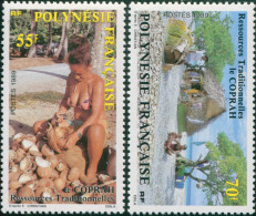 French Polynesia 1989 Sc#505-506,SG555-556 Copra Production Set MNH - Sonstige & Ohne Zuordnung