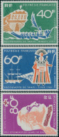 French Polynesia 1968 Sc#C45-C47,SG81-83 Discovery Of Tahiti Set MLH - Andere & Zonder Classificatie