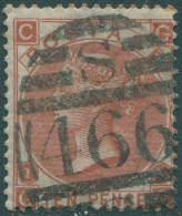 Great Britain 1870 SG113 10d Pale Red-brown QV Plate 1 CGGC FU - Otros & Sin Clasificación