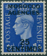 Morocco Agencies 1937 SG168 25c On 2½d Blue KGVI MLH - Bureaux Au Maroc / Tanger (...-1958)