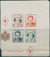 Monaco 1949 SG409 Red Cross Fund MS Imperf Block MNH - Sonstige & Ohne Zuordnung