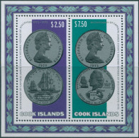 Cook Islands 1974 SG494 Second Voyage Discovery Coins MS MNH - Cookinseln