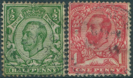 Great Britain 1912 SG340-341 KGV Set Of 2 #4 FU (amd) - Sin Clasificación